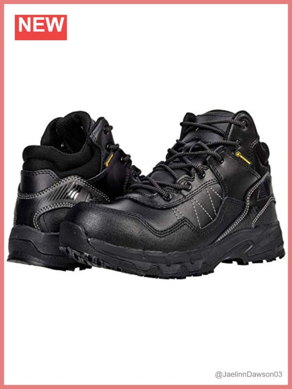ACE Work Boots Piston Water Resistant Slip Resistant Leather Work Boots